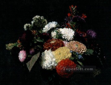  flores - Dalias 1873 pintor de flores Henri Fantin Latour